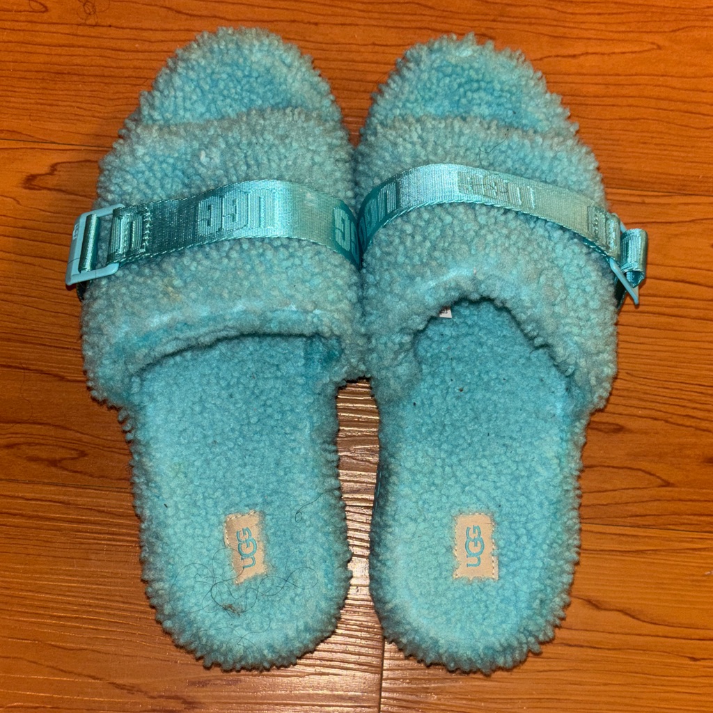 Ugg Fluffita Aqua/Turquoise Slide Sandals